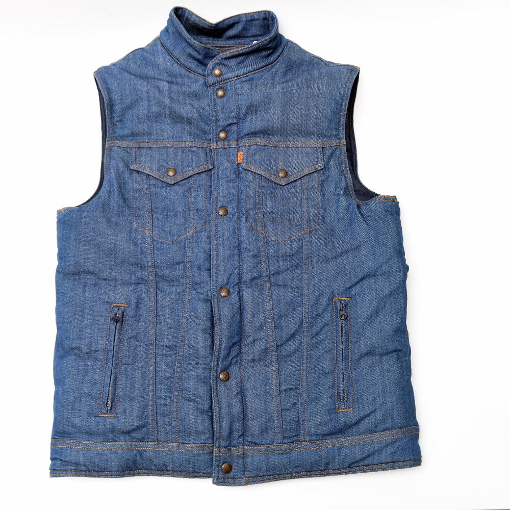 Supreme x Levi's Collaboration "Orange Tab" Denim/ down"Puffer" Vest